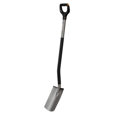 FISKARS Spaten Ergonomic rund grau