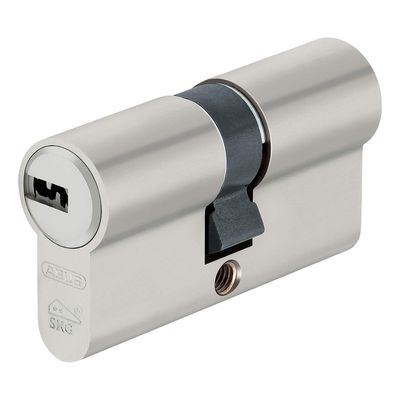 ABUS Doppelzylinder vernickelt D10 35/40 mit 5 verschiedenen Schlüsseln,SB