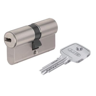 ABUS Doppelzylinder vernickelt E50 27/32 mit 3 verschiedenen Schlüsseln,SB