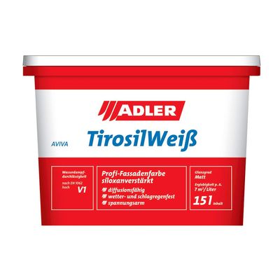 ADLER Aviva Tirosil-Weiß 3L Fassadenfarbe