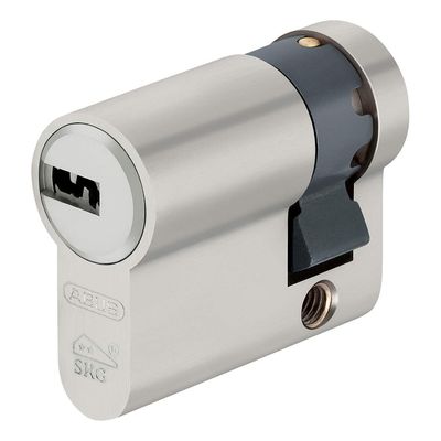 ABUS Halbzylinder vernickelt D10 10/30 matt,mit 5 verschiedenen Schlüsseln