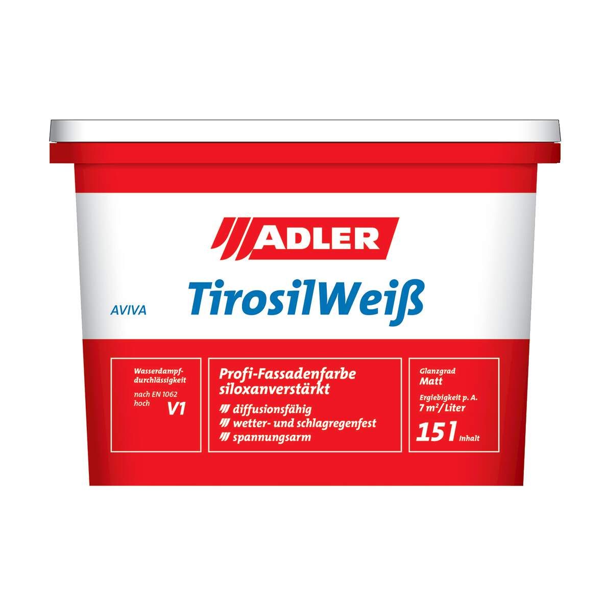 ADLER Aviva Tirosil-Weiß 15L Fassadenfarbe