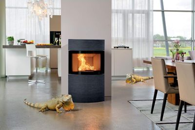 AUSTROFLAMM Kaminofen Fynn Xtra Keramik Rille oben und unten