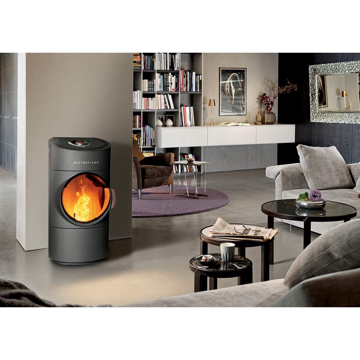 AUSTROFLAM Pelletofen Clou compact mit Stahlmantel