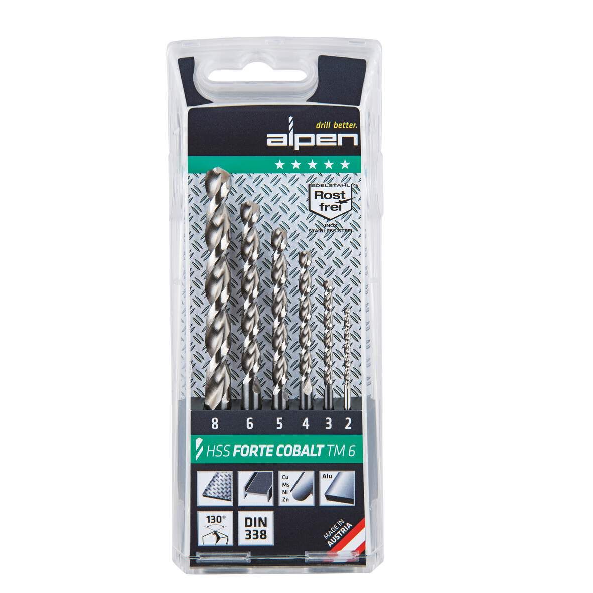 ALPEN Spiralbohrer-Set HSS TM6 Forte
