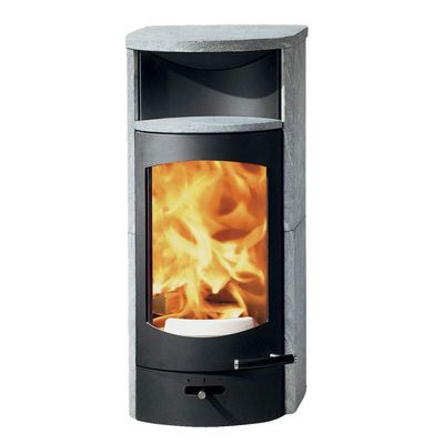 AUSTROFLAMM Kaminofen Flok mit Speckstein Mantel, inklusive WHF Speckstein