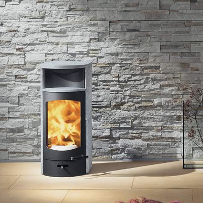 AUSTROFLAM Kaminofen Flok mit Speckstein Mantel, inklusive WHF Speckstein