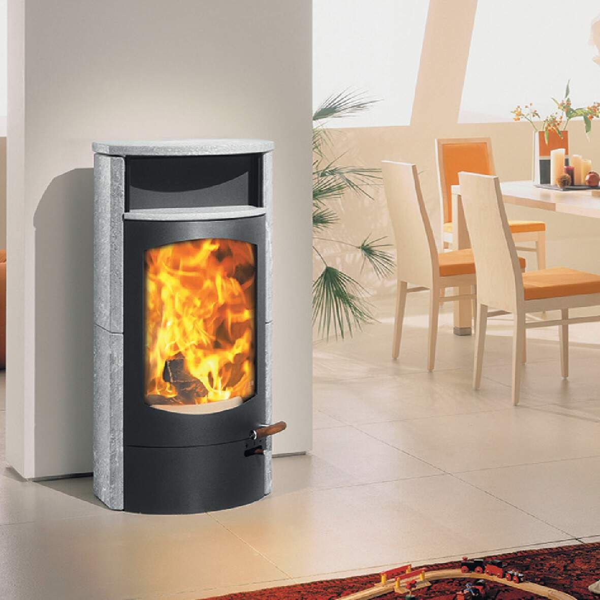 AUSTROFLAM Kaminofen Koko 2.0 Speckstein Mantel, inklusive WHF Speckstein