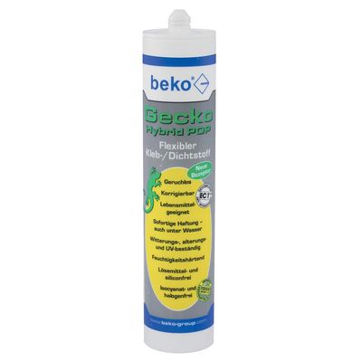BEKO Dichtstoff flexibel weiß 310ml Gecko Hybrid Pop