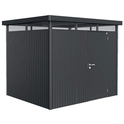 BIOHORT Gerätehaus HighLine Größe H3 dunkelGröße -metallic, Standardtür