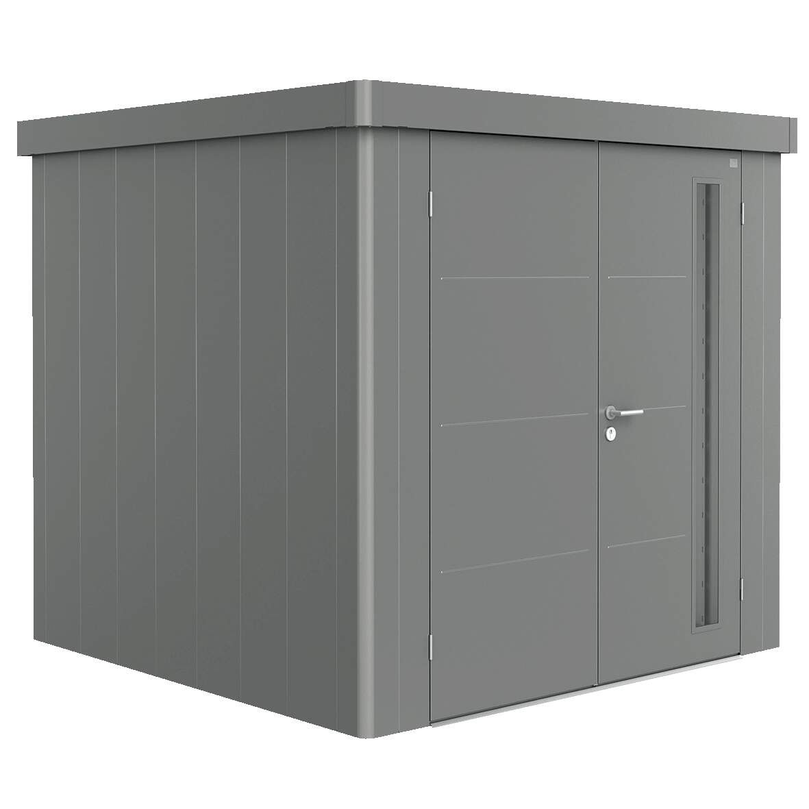 BIOHORT Gerätehaus Neo Größe 2B quarzgrau-metallic, Doppeltür