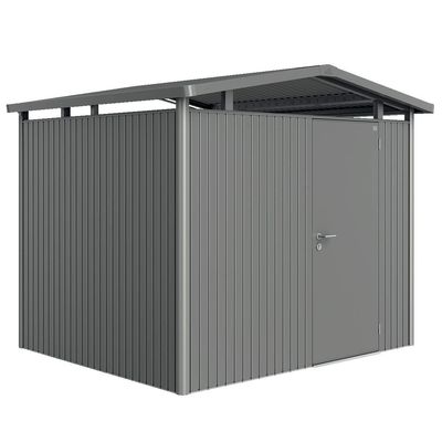 BIOHORT Gerätehaus Panorama Größe P3 quarzgrau-metallic mit Standardtür