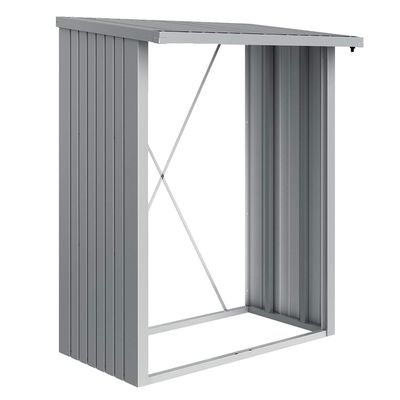 BIOHORT Kaminholzregal Woodstock 150 silber-metallic