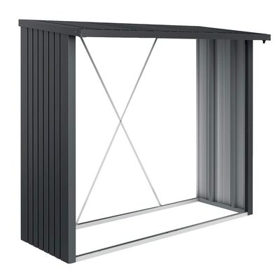 BIOHORT Kaminholzregal Woodstock 230 dunkelgrau-metallic