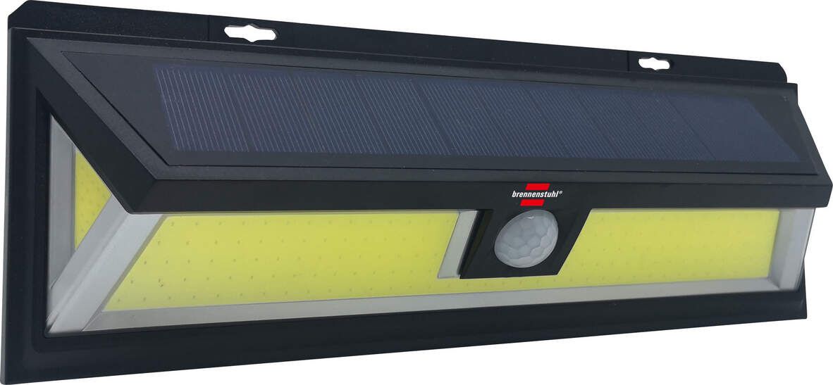 BRENNENSTU Solar LED-Wandlampe SOL WL 700 16W 700lm,PIR, IP65, schwarz