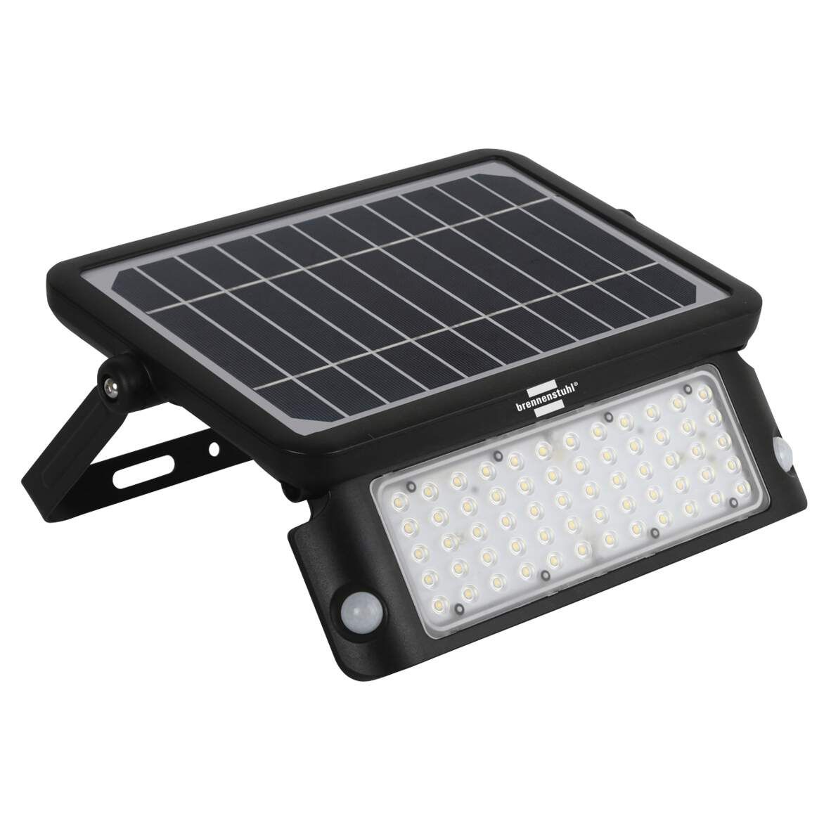 BRENNENSTU Solar LED-Strahler SOL WL 1000 10W 1080lm, 2xPIR, IP65, schwarz