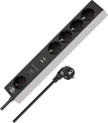 BRENNENSTU Steckdosenleiste 5fach 1xpermit 4x On/Off, 2xUSB-A, 1xUSB-C PD