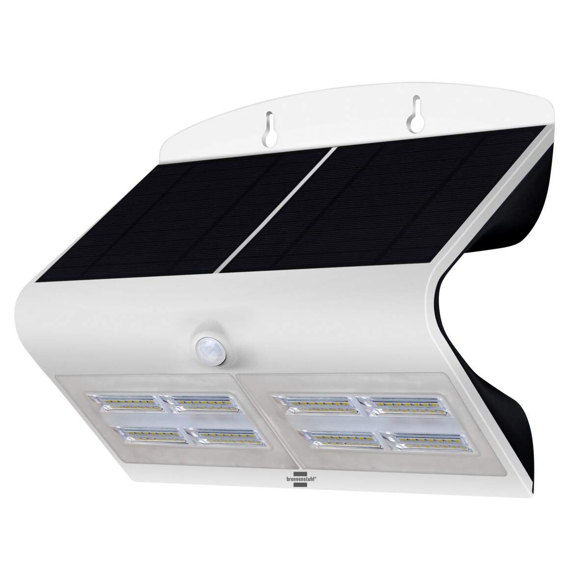 BRENNENSTU Solar LEDStrahler SOL WAVE 800 800lm, PIR, IP65, weiss