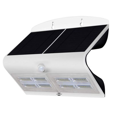 BRENNENSTU Solar LEDStrahler SOL WAVE 800 800lm, PIR, IP65, weiss