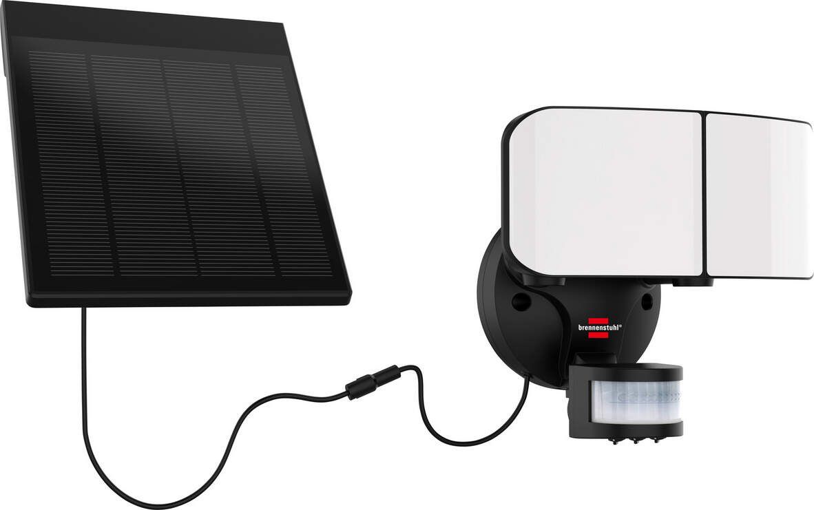 BRENNENSTU Solar LED-Strahler Dual SOL WL 900, 900lm, 13W,PIR,IP44,sw