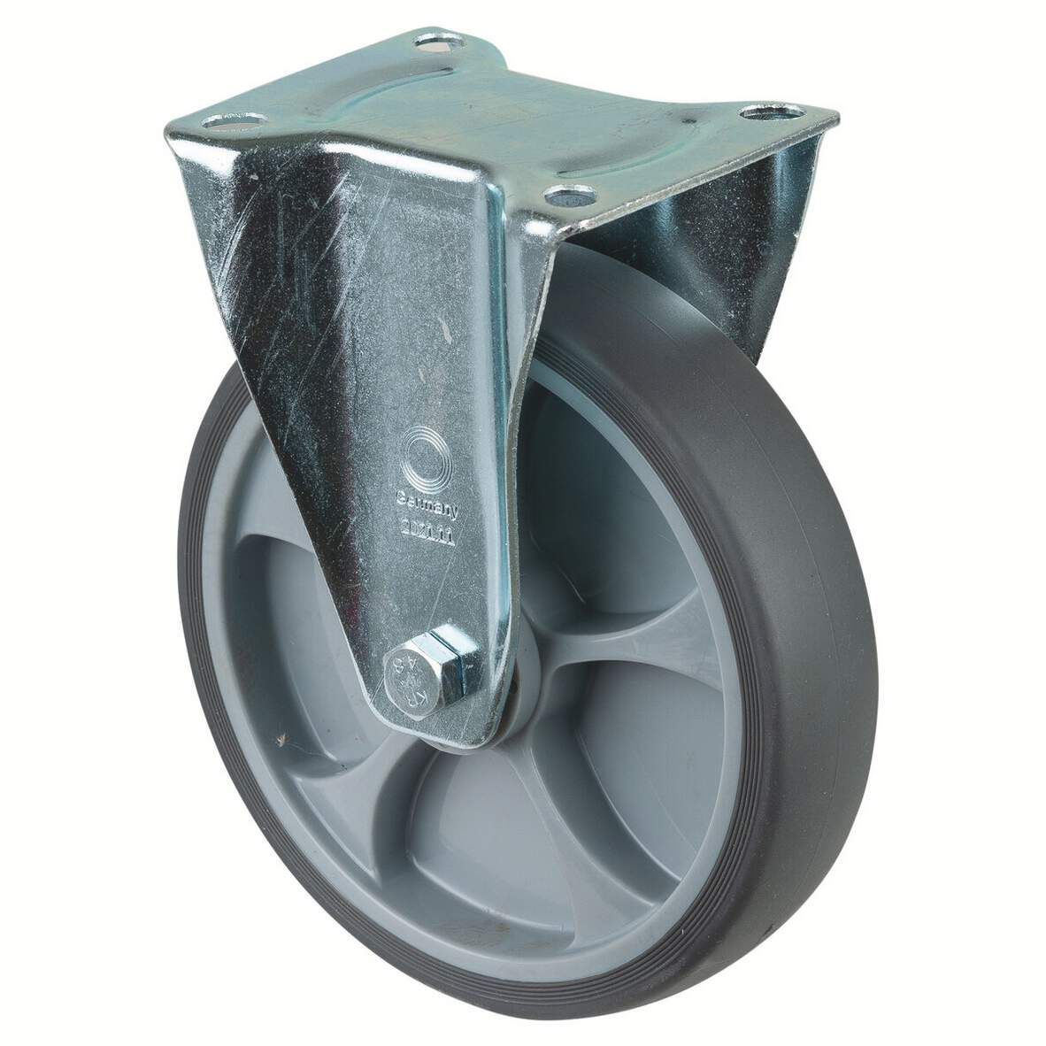 BS-ROLLEN Bockrolle mit Platte DM 200mm TPE, Tragkraft 220kg