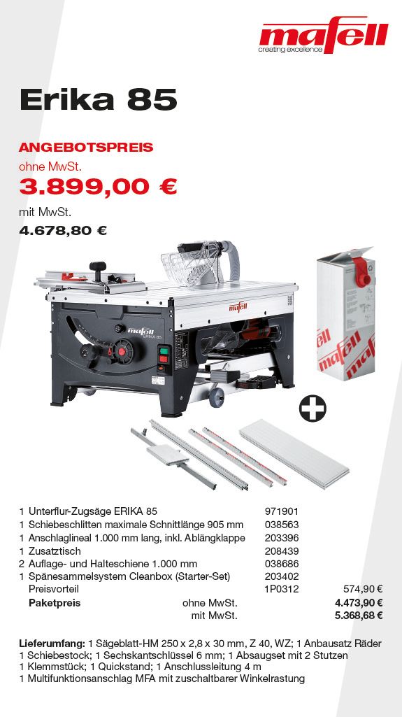 MAFELL Erika 85 - Angebote Plus 2025#05