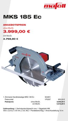 MAFELL MKS 185 EC - Angebote Plus 2025#05