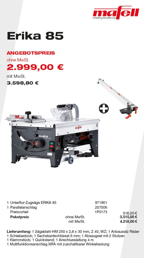 MAFELL Erika 85 - Angebote Plus 2025#05