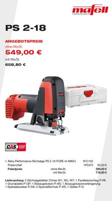 MAFELL Akku-Performance-Stichsäge PS 2-18 PURE im MAX3 - Angebote Plus 2025#5