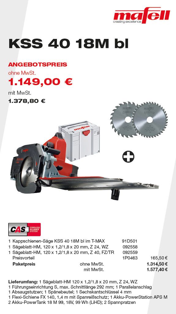 MAFELL KSS 40 18M bl - Angebote Plus 2025#05