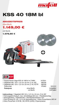 MAFELL KSS 40 18M bl - Angebote Plus 2025#05