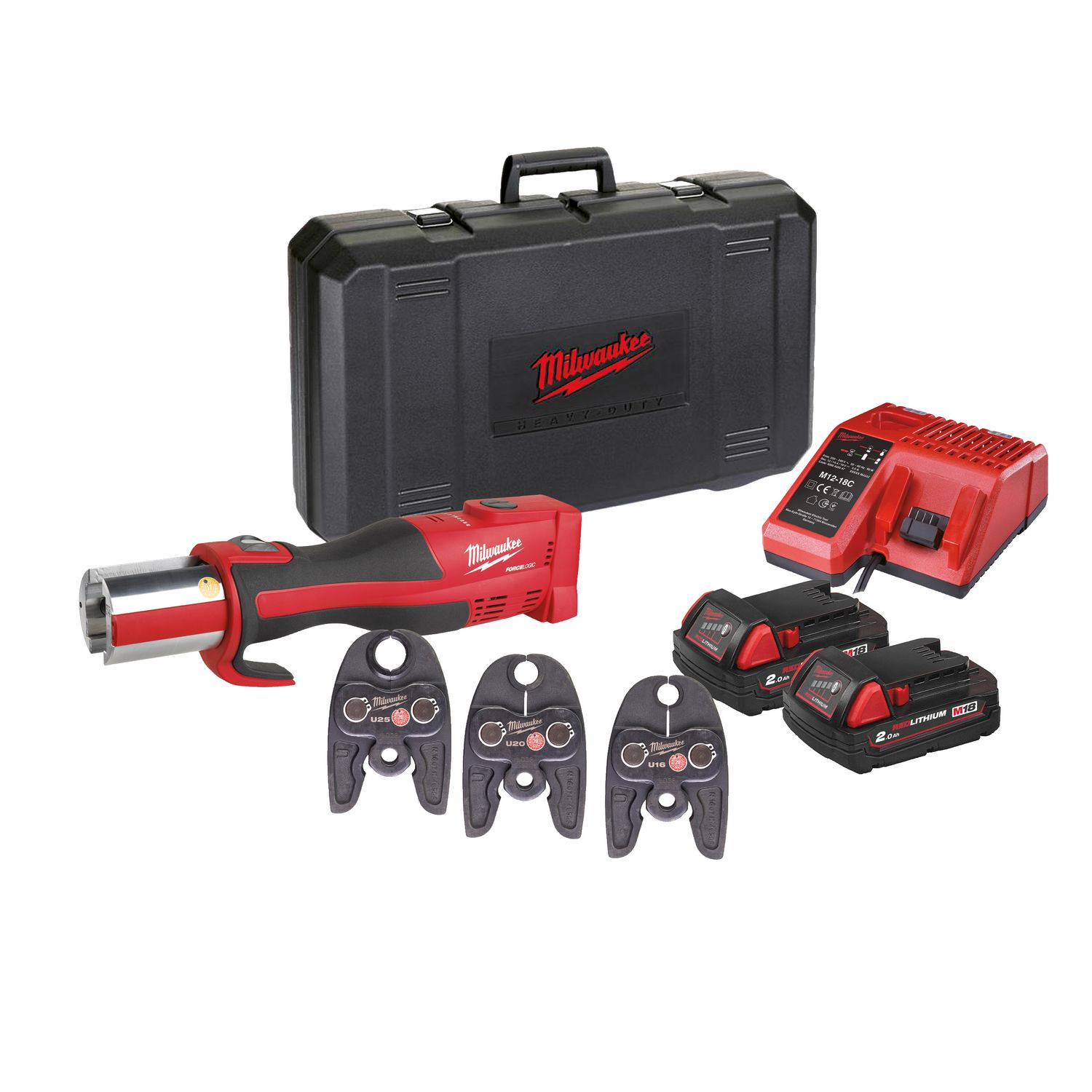 MILWAUKEE Bürstenloses Akku-Presswerkzeug (Sanitär) M18BLHPT-202C U-Set