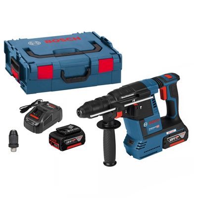 BOSCH GBH 18V-26 F Professional Akku-Bohrhammer mit SDS-plus 18V, 6,0Ah und Koffer