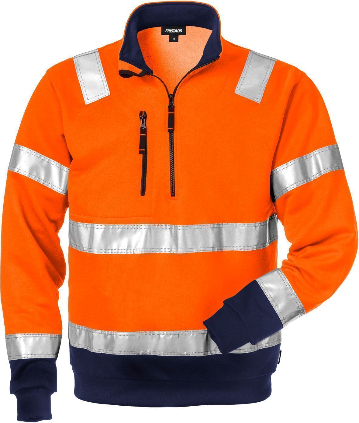 FRISTADS High Vis Zipper-Sweatshirt Kl. 3 728 SHV Größe S