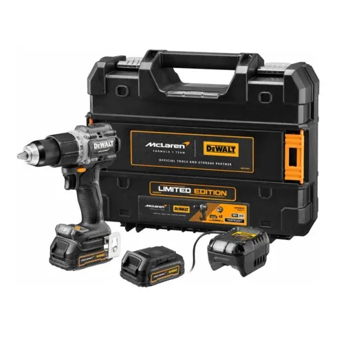 DeWALT Akku-Schlagbohrschrauber DCD85ME2GT McLaren Edition 2x 1,7 Ah Powerstack - Sonderedition