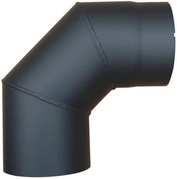 BERTRAMS Ofenrohr Bogen 90° starr DM 150mm schwarz ohne Tür Seno