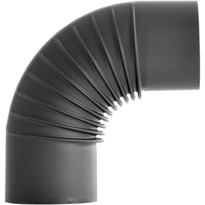 BERTRAMS Ofenrohr Rippenbogen ohne Tür PELETT 90° DM 100mm