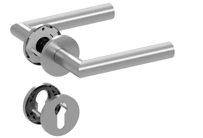 QOLIBRI runde Rosettengarnitur Slidebloc® Ultra 1106 Edelstahl