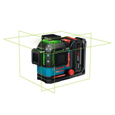 BOSCH EXPERT Linienlaser EXLL18V-120-33CG, 1 x EXBA18V-40 - BOSCH EXPERT EXLL18V-120-33CG Lasernivelliergerät mit Kit
