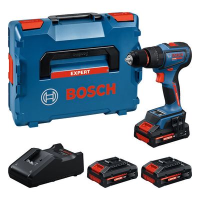 BOSCH EXPERT Akku-Schlagbohrschrauber EXSB18V-90, 3 x EXBA18V-40, L-BOXX 136 - BOSCH EXPERT EXSB18V-90 Akku-Bohrschrauber-Set mit Koffer und Akkus