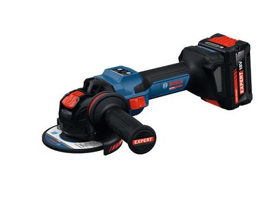 BOSCH EXPERT Akku-Winkelschleifer mit X-LOCK EXWX18V-15S, 2 x EXBA18V-80 - BOSCH EXPERT EXWX18V-15S Akku-Winkelschleifer-Set
