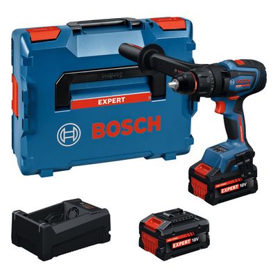 BOSCH EXPERT Akku-Schlagbohrschrauber EXSB18V-150, 2 x EXBA18V-80, L-BOXX 136 - BOSCH EXPERT EXSB 18V-150 Bohrer-Set mit Koffer und Akkus