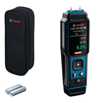 BOSCH EXPERT Feuchtemessgerät EXMM3-17 - BOSCH EXPERT Feuchtigkeitsmessgerät mit Display, Tasche und Batterien