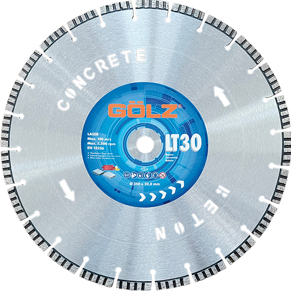 GÖLZ LT30 Beton - Lasergeschweißt - 400 25,4/20,0 40,0 3,4 10,0 28