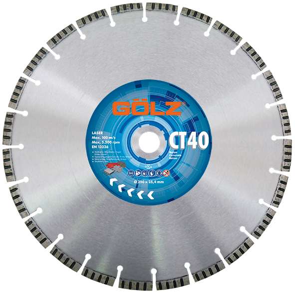 GÖLZ CT40 Beton Premium - Lasergeschweißt - 500 25,4 40,0 3,6 10,0 36