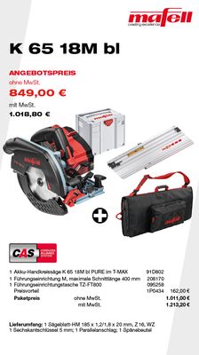 MAFELL K 65 18M BL - Angebote Plus 2026#03