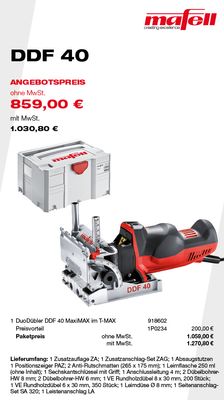 MAFELL DDF 40 - Angebote Plus 2026#03