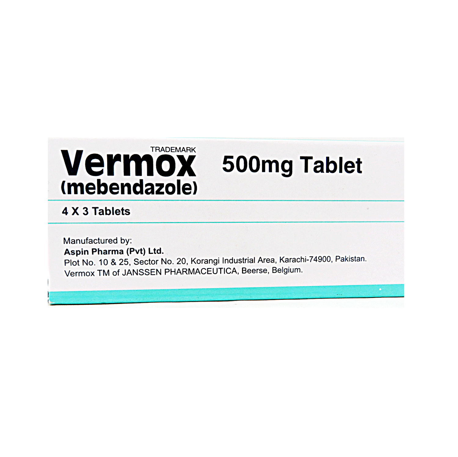 VERMOX 500 MG TABLET