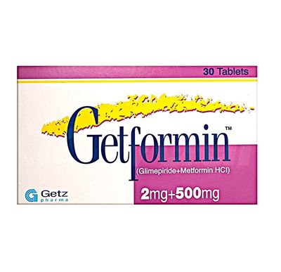 GETFORMIN 2/500 MG TABLET