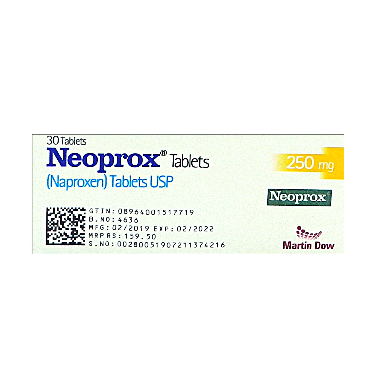 NEOPROX TABLET 250 MG